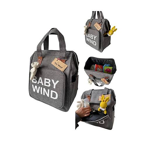Baby Wind Anne Bebek Bak�m �antas� | Termoslu, �ok G�zl�, S�v� Ge�irmez S�rt ve El �antas�