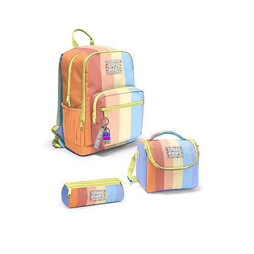 Renkli izgili 3 l Okul anta Seti SET0123680