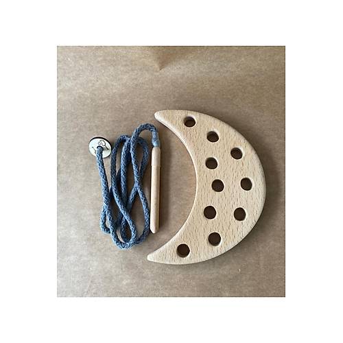 Montessori E�itici Oyuncak �p Ge�irme 3'l� G�ky�z� Seti | Ay, Bulut ve Y�ld�z Ah�ap Set | �nce Motor Becerisi Oyunca��