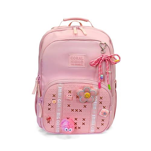 �lkokul K�z �ocuk 3'l� Okul �anta Seti Pembe Big Dream Desenli