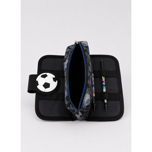 Futbol Temal� 3'l� Okul �anta Seti S�rt �antas� Beslenme �antas� Kalemlik �lkokul Siyah