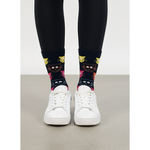 Kedi Desenli 3?l� �orap Seti ? Renkli Fig�rl�