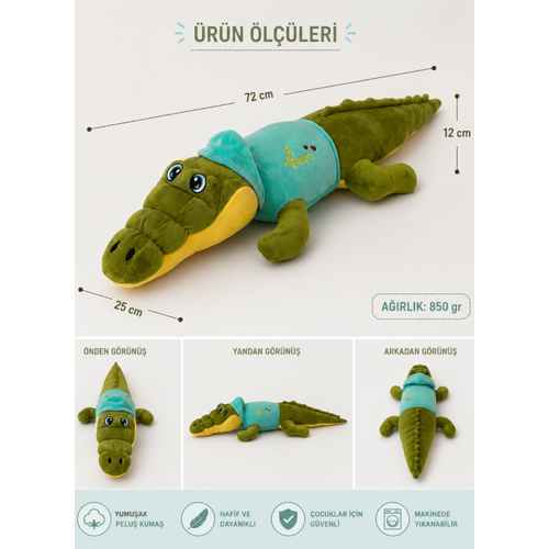 Kap�onlu Timsah Pelu� Oyuncak 72 cm