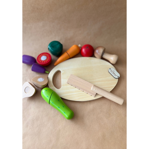 Ahap Montessori Sebze Kesme Seti | Tiny Wood