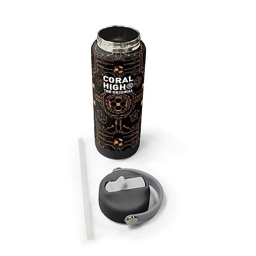 Lacivert Astronot Desenli Katlan�r A��zl�kl� �elik Termos 650 ml 38334