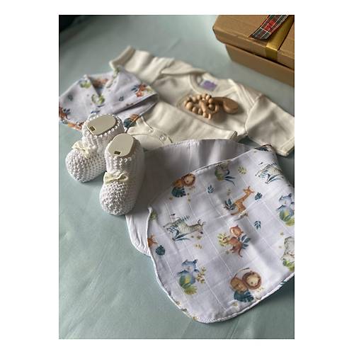 Ho�geldin Bebek | Organik Yenido�an Bebek Hediye Seti (Unisex)