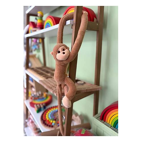 Sar�lan Pelu� Maymun  Elleri C�rt C�rtl� Uyku ve Oyun Arkada�� Sevimli Pelu� Maymun Oyuncak