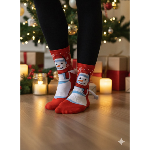 Y�lba�� �zel 2'li El Ele Tutu�an �orap Seti ? Kardan  Adam & Noel Baba Y�lba�� �orab�