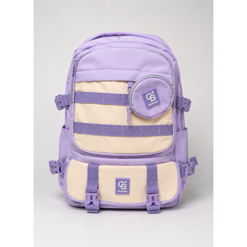 K�z �ocuk Okul �antas� �ok B�lmeli S�rt �antas� siyah-lila-pembe