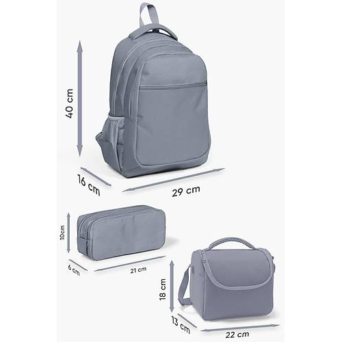 Kids Milka Su Ye�ili Tav�an Desenli 3?l� Okul �anta Seti SET0133255