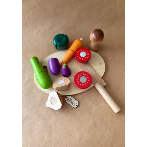Ahap Montessori Sebze Kesme Seti | Tiny Wood