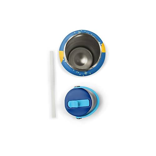 Lacivert Astronot Desenli Katlan�r A��zl�kl� �elik Termos 650 ml 38334