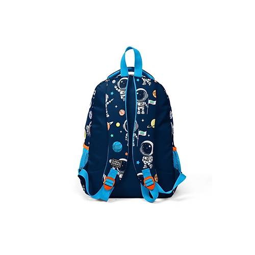 Lacivert Mavi Astronot Desenli �� B�lmeli Okul S�rt �antas� �lk��retim �antas�