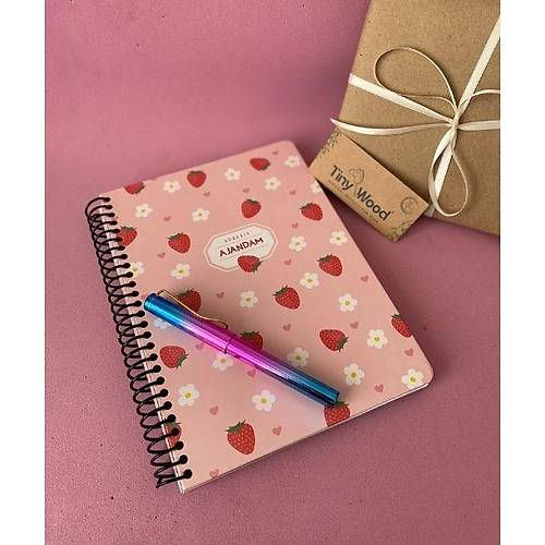 Stickerl Sresiz Ajanda | Sert Kapakl Spiralli Planlayc Defter (1724 cm)