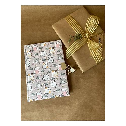Kilitli Hat�ra ve G�nl�k Defteri � 14x20 cm, 80 Yaprak (�e�itli Kapak Desenleri)