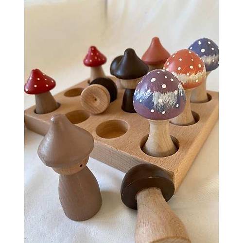 Ahap Mantar Toplama Oyunca | Montessori Eitici Set 12 Para