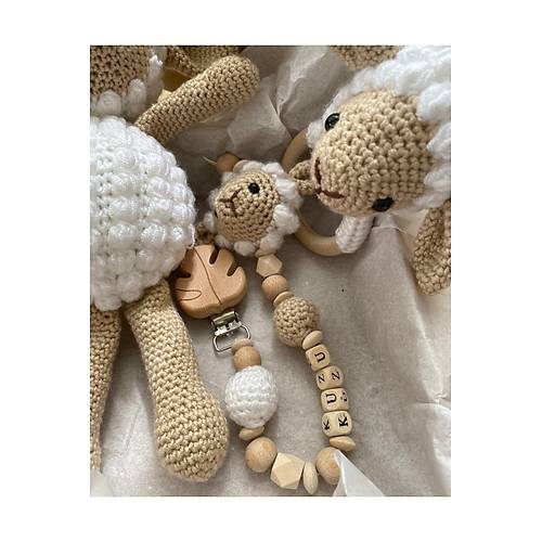 Ho�geldin Bebek | Organik Uyku Arkada��, Emzik Zinciri ve Di� Ka��y�c� Hediye Seti (Unisex)