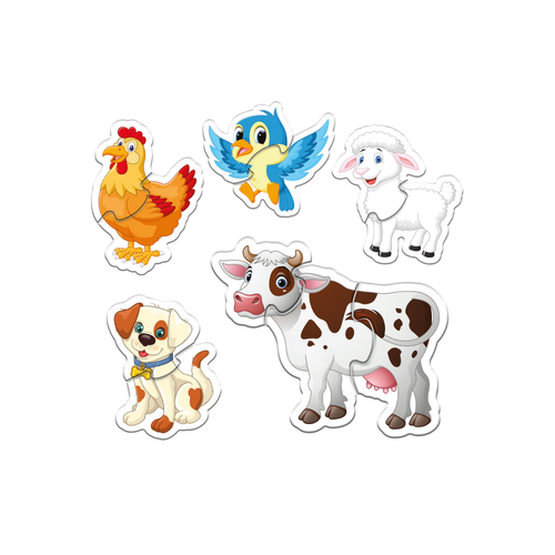 Baby Puzzle iftlik Hayvanlar 27 Para | 12 Ay ve zeri Eitici Yapboz Seti