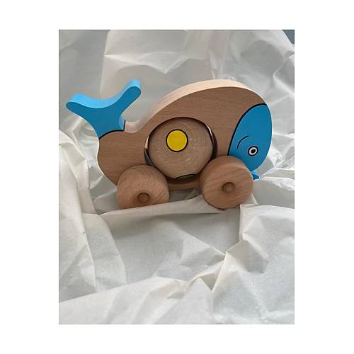 Ah�ap Oyuncak Balina Sevimli Mavi Balina Bebek ve �ocuk Oyunca��