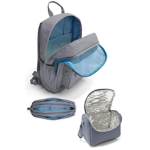 Renkli �izgili 3 l� Okul �anta Seti SET0123673