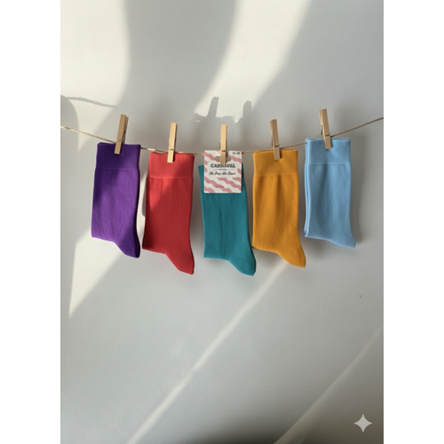 5?li Pastel Renkli �orap Moda Kutusu ? Unisex Premium �orap Seti