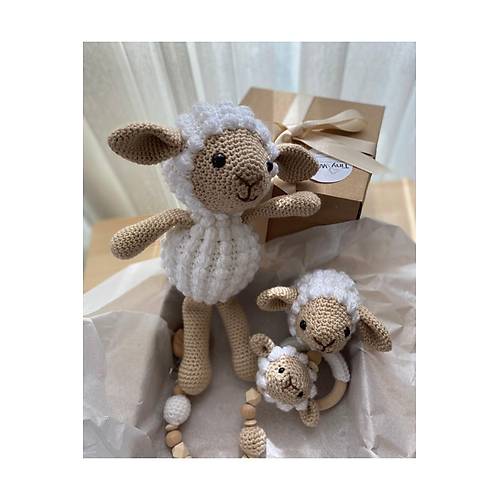 Ho�geldin Bebek | Organik Uyku Arkada��, Emzik Zinciri ve Di� Ka��y�c� Hediye Seti (Unisex)