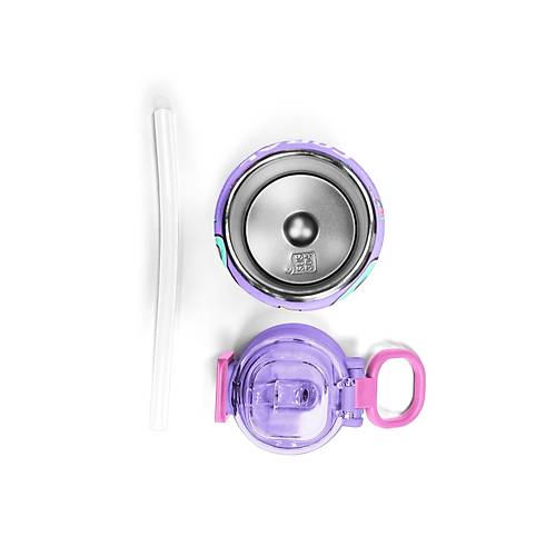 Kids Milka Su Ye�ili Tav�an Desenli Pipetli ve Direkt ��im �elik Termos 500 ml