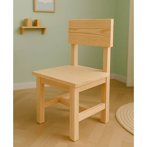 skandinav Tarz Montessori Ahap ocuk Sandalyesi - %100 Doal (2+ Ya)