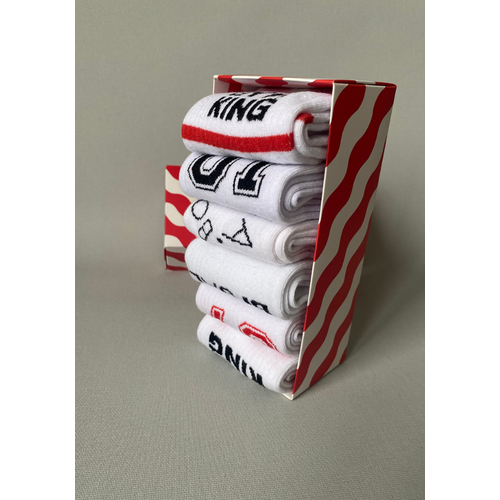 6l Gym Spor Desenli Atletik orap Seti | Unisex Pamuklu Hediye Kutulu Spor oraplar