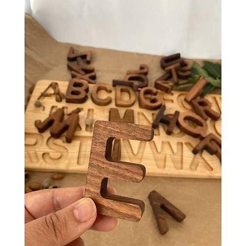 Ahap Alfabe Puzzle | Doal Byk Harf Montessori Oyuncak