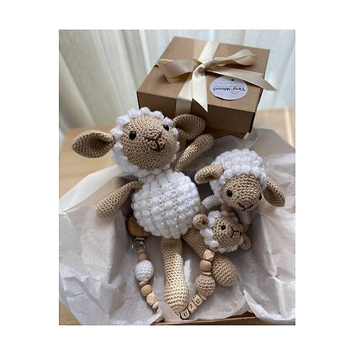 Ho�geldin Bebek | Organik Uyku Arkada��, Emzik Zinciri ve Di� Ka��y�c� Hediye Seti (Unisex)