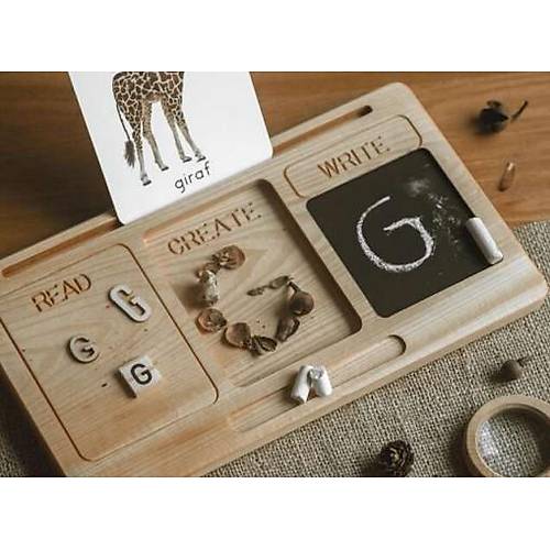 Ahap renme Tahtas | Montessori Eitici Yaz Tahtas | Tiny Wood