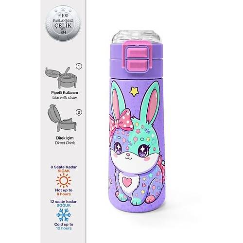 Milka Su Ye�ili Tav�an Desenli 4'l� Okul �anta Seti Mataral�