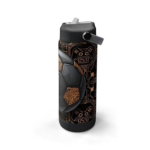 Lacivert Astronot Desenli Katlan�r A��zl�kl� �elik Termos 650 ml 38334