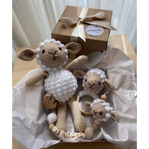 Hogeldin Bebek | Organik Uyku Arkada, Emzik Zinciri ve Di Kayc Hediye Seti (Unisex)