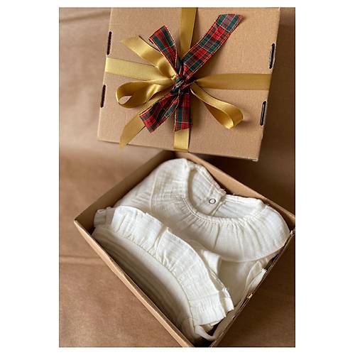 Yenido�an K�z Bebek Organik M�slin F�rf�rl� Bebe Yaka Tulum | Hastane ��k��� ve Hediyelik Set