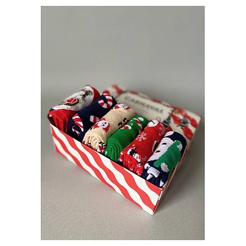 Ylba 6?l Desenli orap Seti | Unisex Hediye Kutulu K Temal oraplar