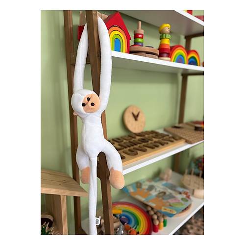 Sar�lan Pelu� Maymun  Elleri C�rt C�rtl� Uyku ve Oyun Arkada�� Sevimli Pelu� Maymun Oyuncak