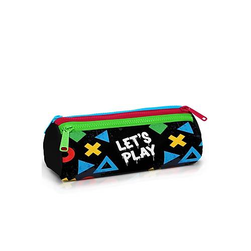 �lkokul Erkek �ocuk 3'l� Okul �anta Seti Siyah Let's Play Desenli