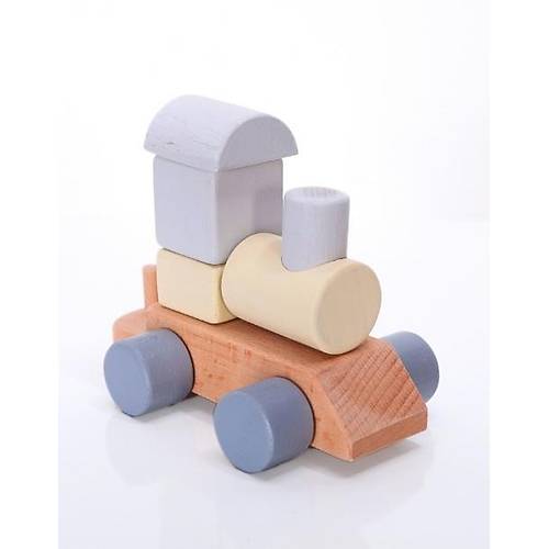 Ahap Bloklu Tren | El Yapm Montessori Oyuncak | EN71 Sertifikal