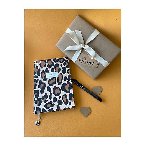 Leopar Desenli A5 �izgili Defter | Sert Kapakl� 96 Yaprak | Keskin Color