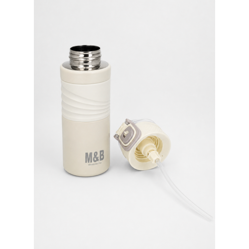 Premium 304 Paslanmaz �elik Pipetli Kilitli Termos Matara 450 ml Ergonomik Kavrama
