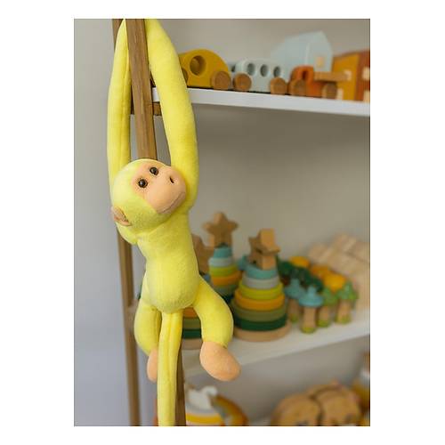 Sar�lan Pelu� Maymun  Elleri C�rt C�rtl� Uyku ve Oyun Arkada�� Sevimli Pelu� Maymun Oyuncak
