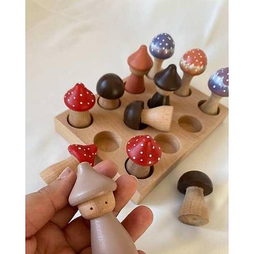 Ahap Mantar Toplama Oyunca | Montessori Eitici Set 12 Para