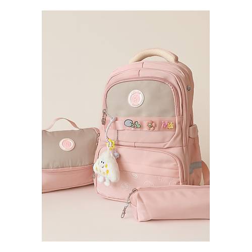 K�z �ocuk �lk��retim �antas� Ultra Hafif ilkokul / Ortaokul Okul 3 l� �anta Seti Pembe-Lila -Gri