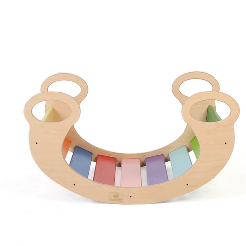 Renkli Pikler Halkas� D�nence � Montessori Do�al Ah�ap Bebek Oyunca�� | Naturel El Yap�m� Geli�im D�nencesi