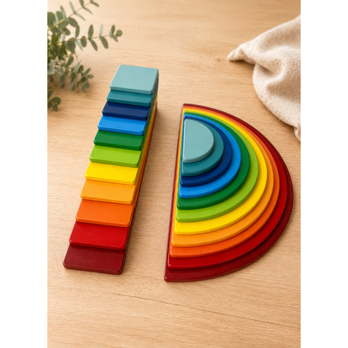 Montessori Waldorf Ah�ap G�kku�a�� A��k U�lu Oyun Seti 2 Par�a