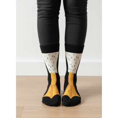 2?li Ku Aya Desenli Unisex Soket orap Seti ? rdek & Ku Penesi Tasarm (1 ift + 1 ift)