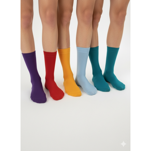 5?li Pastel Renkli �orap Moda Kutusu ? Unisex Premium �orap Seti