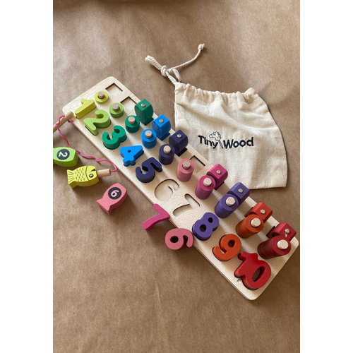 Ahap Manyetik Olta ile Balk Tutma & Say Sralama Oyunu | Montessori Eitici Oyuncak (1241 cm)
